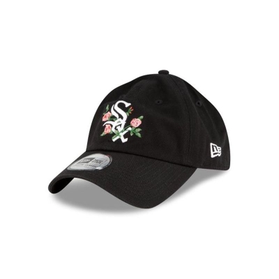 Black Chicago White Sox Hat - New Era MLB Bloom Casual Classic Adjustable Caps USA6718259